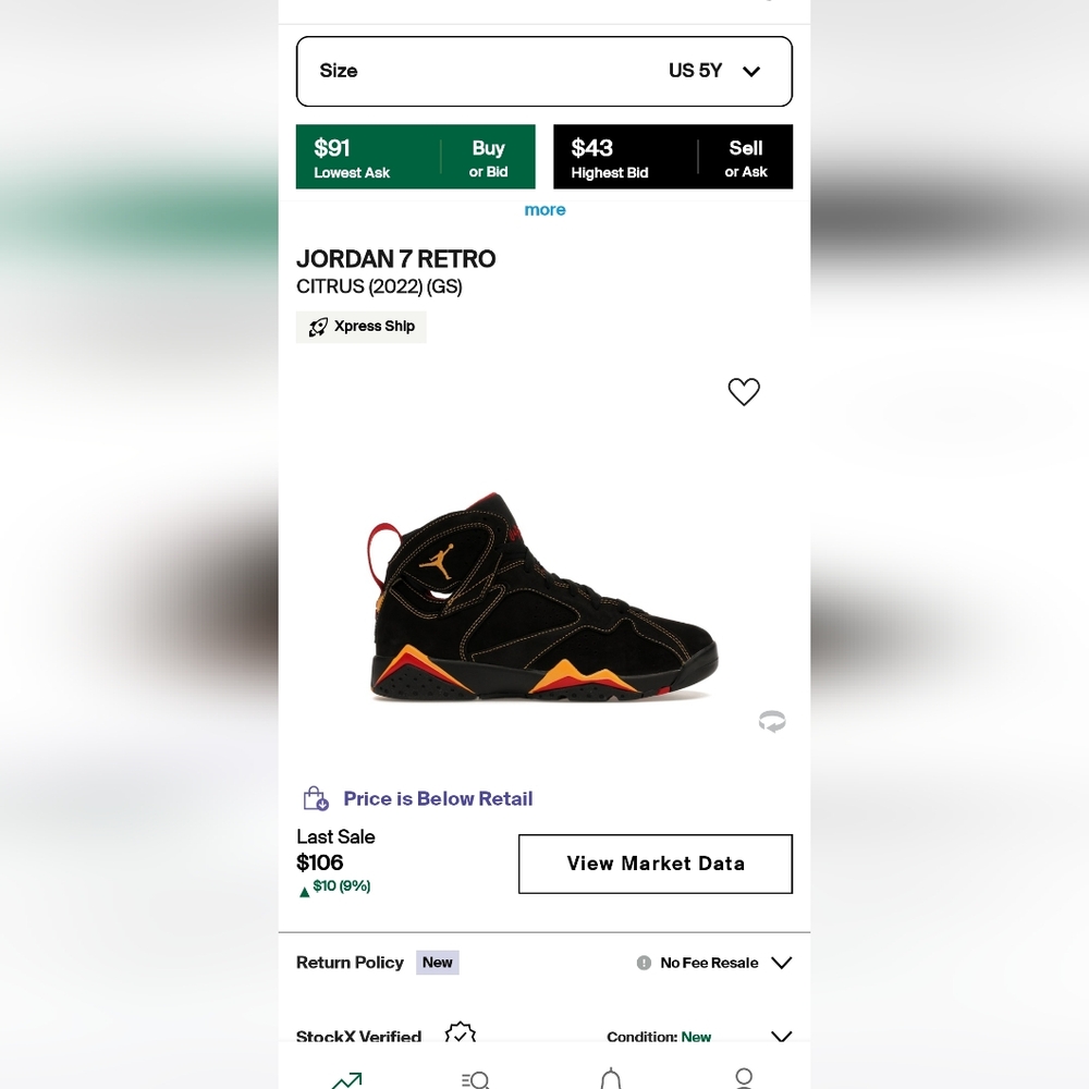 Jordan 7 retro citrus men - Picture 8 of 8